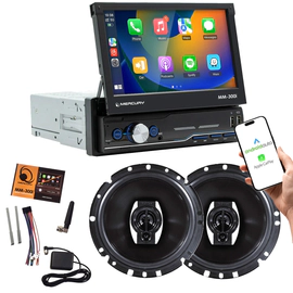 Pantalla Indash Android Auto Carplay Parlantes 6,5 Bomber