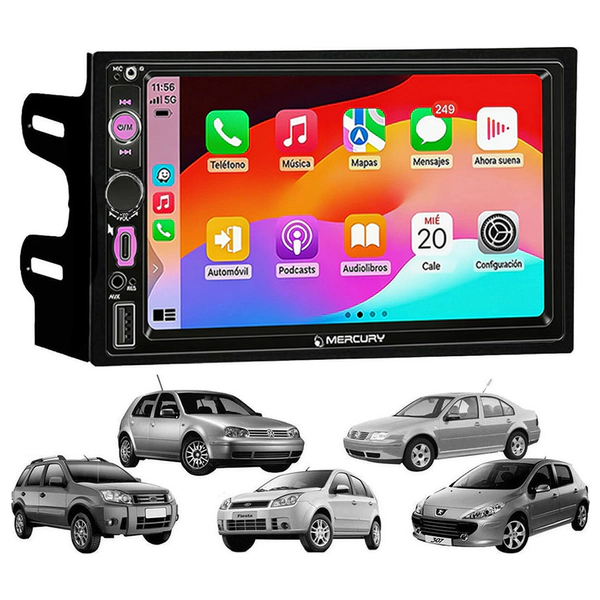 Pantalla Bora 307 Ecosport Bt Androidauto Carplay 7 Pulgadas