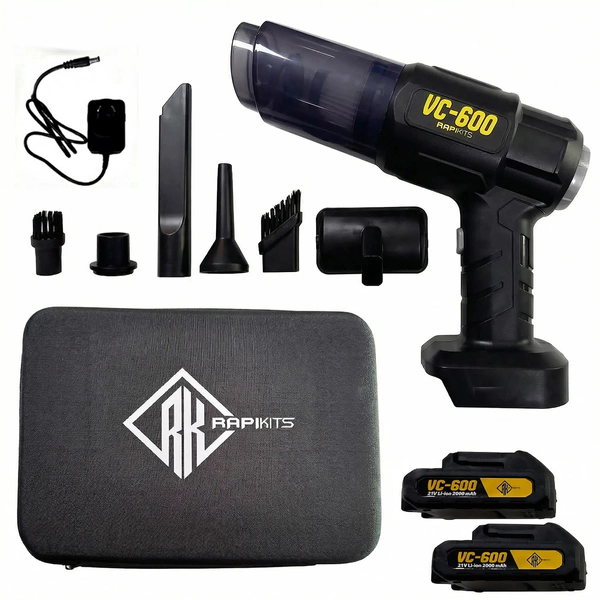 Aspiradora Sopladora Inalambrica Portatil X2 Baterias Vc 600