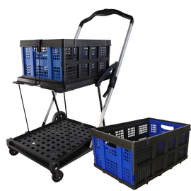 Changuito Carro Con 2 Canastos Compras Supermercado Plegable