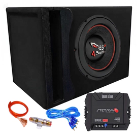 Combo Subwoofer Bicho Papao 12 400w Caja Potencia Kit