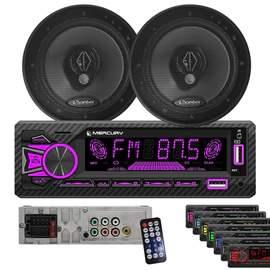 Stereo Bluetooth con Parlantes Bomber 6 Pulgadas Display Rgb