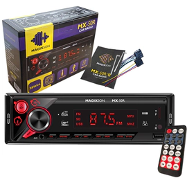 REPRODUCTOR MAGIXSON * 1 DIN MX-50R ROJO