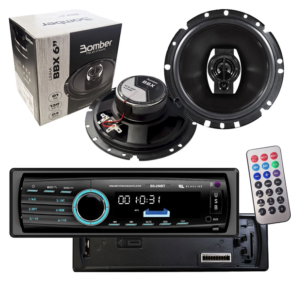 Estereo Desmontable Bluetooth Parlantes Blauline 6 Pulgadas