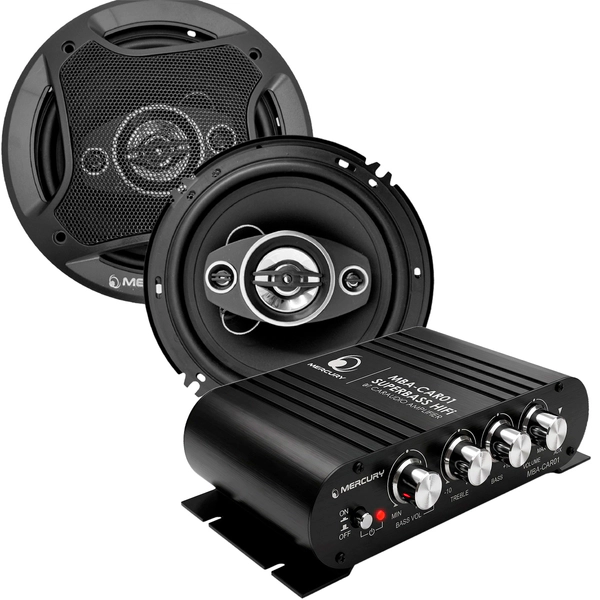 Mini Amplificador Bluetooth Mercury 12v Parlantes 6 Pulgadas