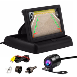 Monitor Pantalla Base Rebatible Con Cámara Estacionamiento