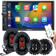 Combo Stereo Pantalla Carplay AndroidAuto 4 Parlantes Camara
