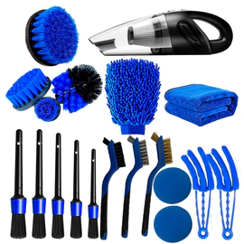 Kit Limpieza Autos 18pzas + Aspiradora Portátil