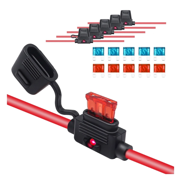 Portafusible Aereo Ato/atc 12ga 5 Unidades 15 5 Amp