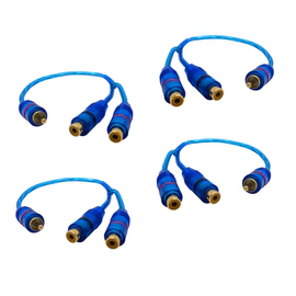 Kit 4 Cables Rca Derivador Y 2 Hembra 1 Macho Potencias 30cm