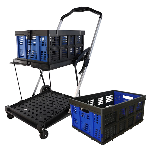 Changuito Carro Con 2 Canastos Compras Supermercado Plegable