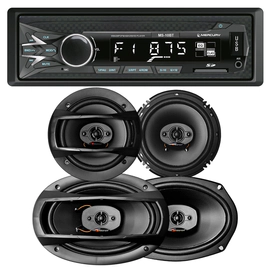 Stereo Usb Bluetooth Parlantes Nakamichi 6,5 Y 6x9 Pulgadas