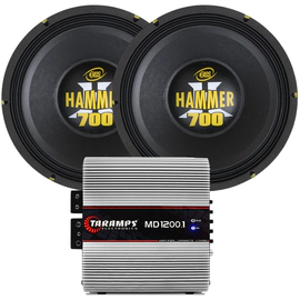 Combo Doble Subwoofer 12 Pul 250 W Bomber Potencia 400w Rms