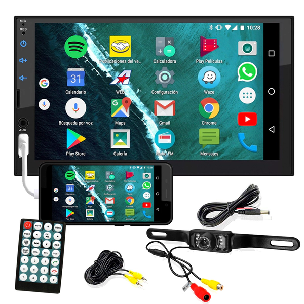 COMBO REPRODUCTOR BLAULINE BCM 490 + CAMARA ESTACIONAMIENTO GRC-25 GUARDTEX 8325