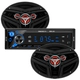 COMBO REPRODUCTOR MAGIXSON 1 DIN MX-50B + PARLANTES BOMBER CUATRIAXIAL 6X9 BBMAX