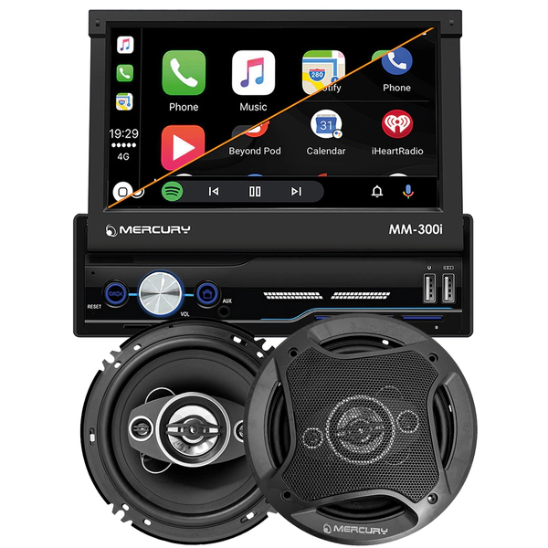 Pantalla Indash Android Auto Carplay Parlantes 6,5 Mercury
