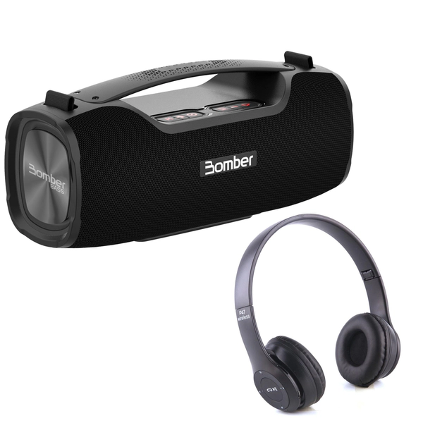 Parlante Portatil Bluetooh Bomber + Auriculares