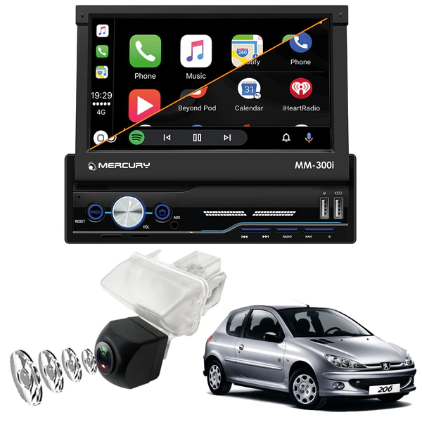 Pantalla Android Stereo Indash 7 Pulgadas Camara Peugeot 206