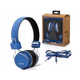 COMBO PARLANTE PORTATIL BS 888 NEGRO + AURICULARES BOMBER HB02 AZUL