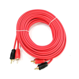 Cable Rca Auto Audio Potencia Nakamichi 8 Metros Rojo