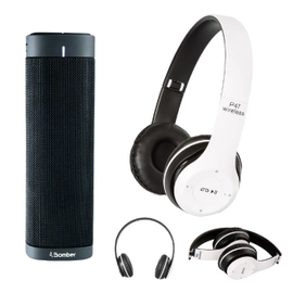 COMBO PARLANTE PORTATIL MY BOMBER SMART BLUETOOTH  + AURICULARES MYP P47