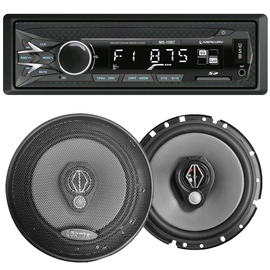 REPRODUCTOR MERCURY * 1 DIN MS-10BT + PARLANTES BOMBER TRIAXIAL BBR 6" TOP REJA