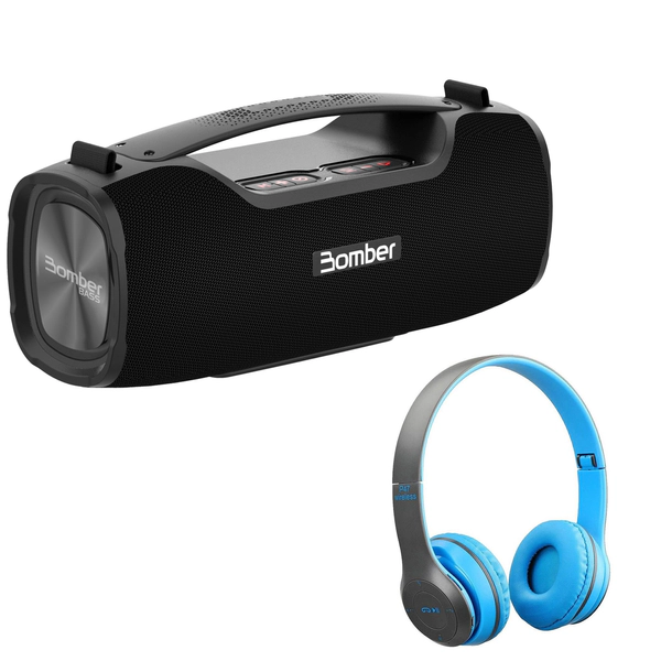 Parlante Portatil Bluetooh Bomber + Auriculares