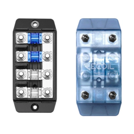 Bloque Distribuidor Cuadruple Con 4 Fusibles Mini Anl Mfb4