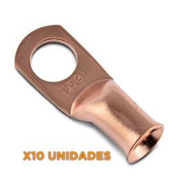 Kit 10 Terminales Ojal Aislado Blauline 4GA A Negro