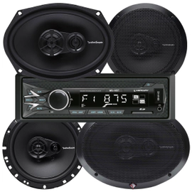 COMBO REPRODUCTOR MERCURY MS-10BT + PARLANTES ROCKFORD FOSGATE PRIME R169X3 6X9