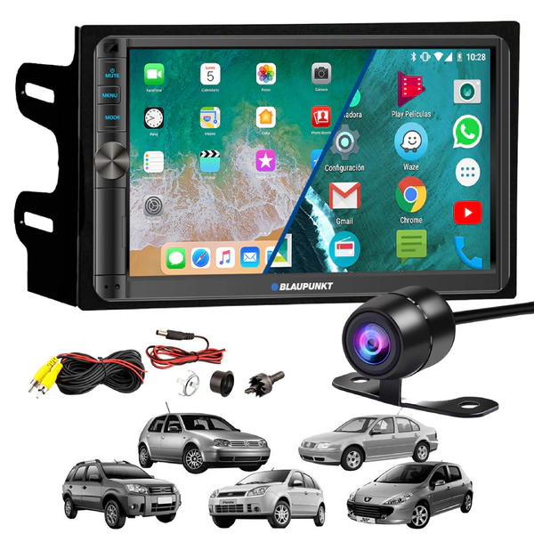 COMBO REPRODUCTOR BLAUPUNKT SAO PAULO 450 + MARCO BORA CHINO 8406 + CAMARA GUARD