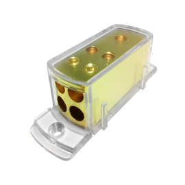Bloque Distribuidor Para Potencias 1 X 4ga Salidas 4 X 8 Ga.