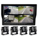 Pantalla + 4 Cámaras Estacionamiento Para Camion Dvr Graba