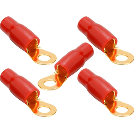 Kit 5 Terminales Ojal Aislado Blauline 0GA A Rojo