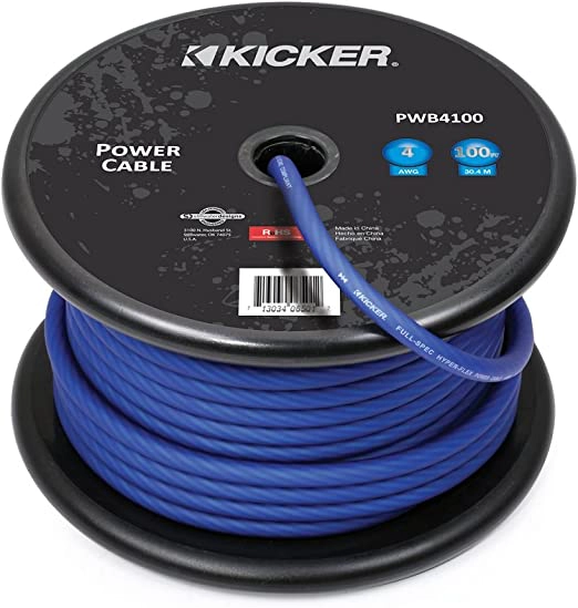 ROLLO CABLE KICKER 4 GAUGE 100FT 30M AZUL 46PWB4100 9180