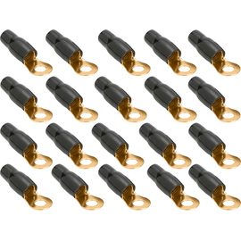 Kit 10 Terminales Ojal Aislado Blauline 4GA A Negro