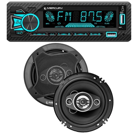 Stereo Bluetooth Radio Rgb Usb Sd Con Parlantes 6 Pulgadas