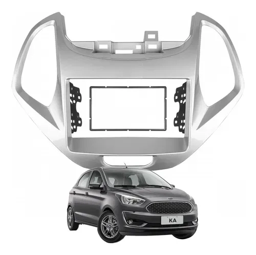 Frente Marco Adaptador Gris Plata 2 Din Nuevo Ka/ka+ 18/19