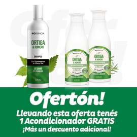 ¡OFERTÓN! 1 Shampoo y 2 Acond. Ortiga (3x2)