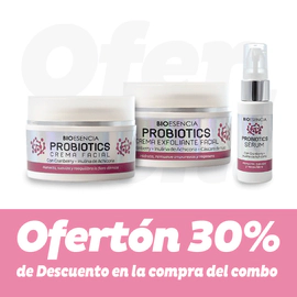 Kit Probiotics: Crema facial + exfoliante + serum con 30% de descuento