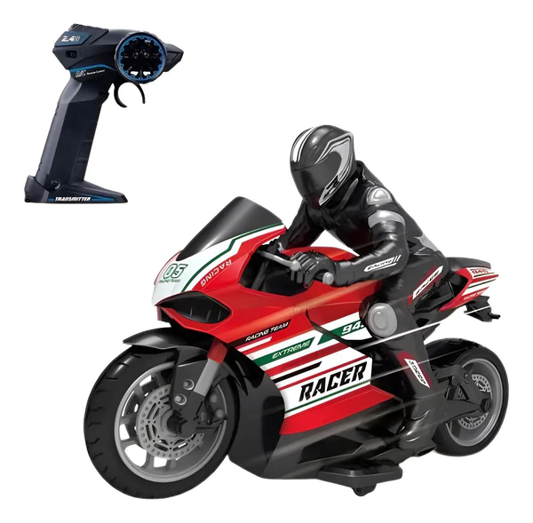 Motocicleta Deportiva A Radio Control Carga Usb Escala 1:10