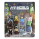 Set De Figuras Muñecos My World 8 Personajes Minecraft