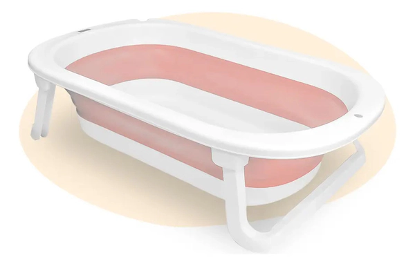 Bañera Bebe Plegable Ultra Compacta C/ Termómetro Para Bebes