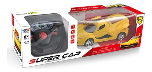 Auto Deportivo Radio Control Luces Y Apertura De Puertas
