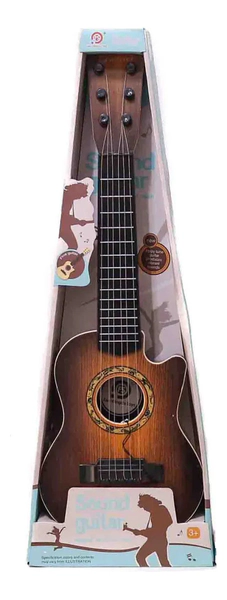 Guitarra Infantil Acústica De Juguete Con Cuerdas 55cm Marrón