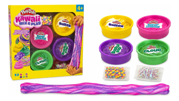 Play Doh Kawaii Mix Play Slime Masas Sensoriales 4 Potes