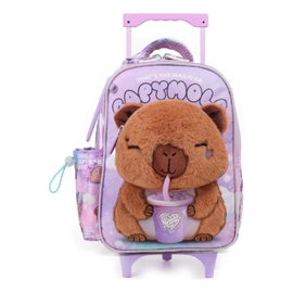 Mochila Escolar Chimola Con Carro 12p'' Capymola Capibara