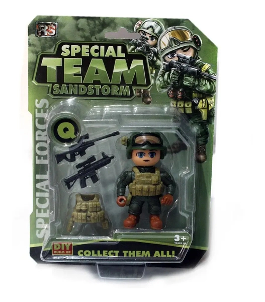 Muñeco Articulado Militar De Ciudad Con Accesorios