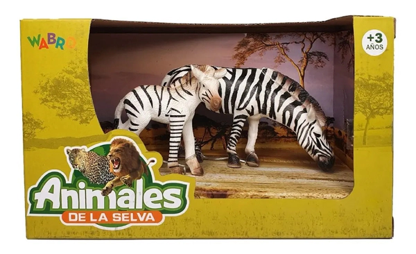 Playsets Animales De La Selva Pack X 2 Original Wabro