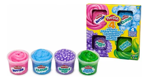 Play Doh Slime 4 Texturas Masa Sensorial Multicolor 190g